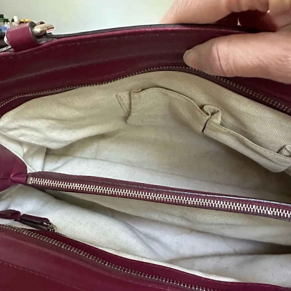 Gucci Mayfair burgundy leather Gg tote
